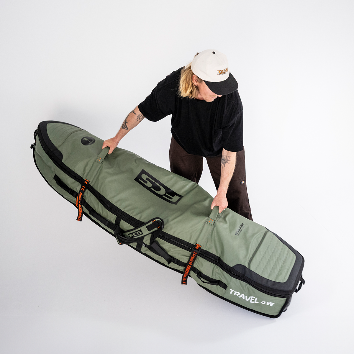 サーフィン・ボディボード RAILGRABBER,Decant Scraper, FCS, HUNTER FCS Travel 3 Shortboard/Fish Wheelie Cover - FCS US