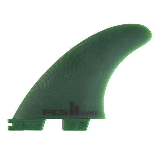 Jeu De 3 Ailerons De Surf FCS G5 - Fibre De Verre/nylon, Pour Thruster (centre + Côtés) - Tailles 11,4 Cm, Noir/blanc/vert